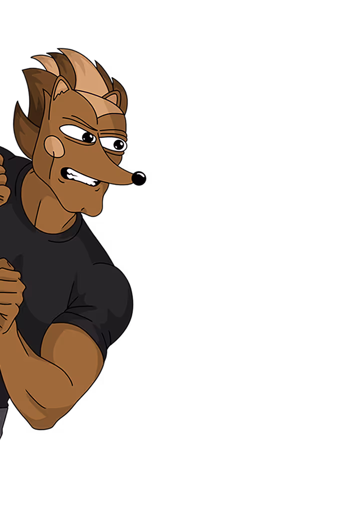 Hendrix peeking in from the left side, a look of non-approval covering his face.